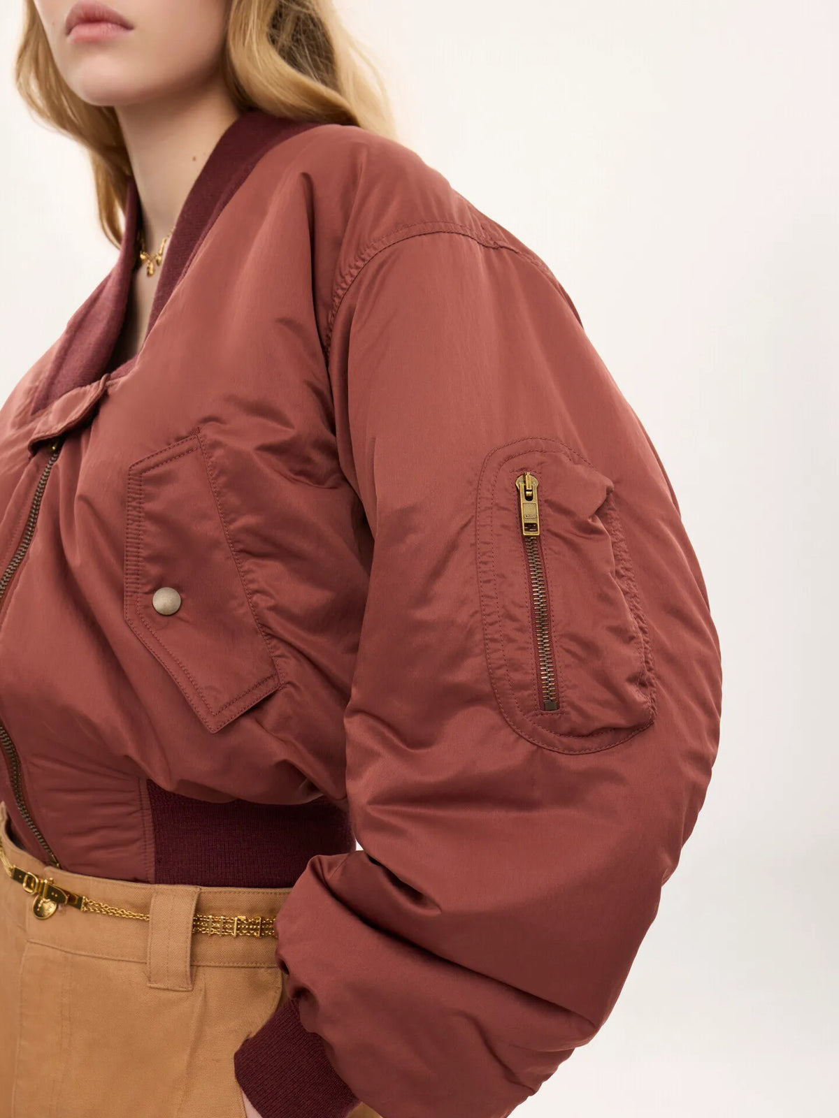 Bomber jacket in nylon