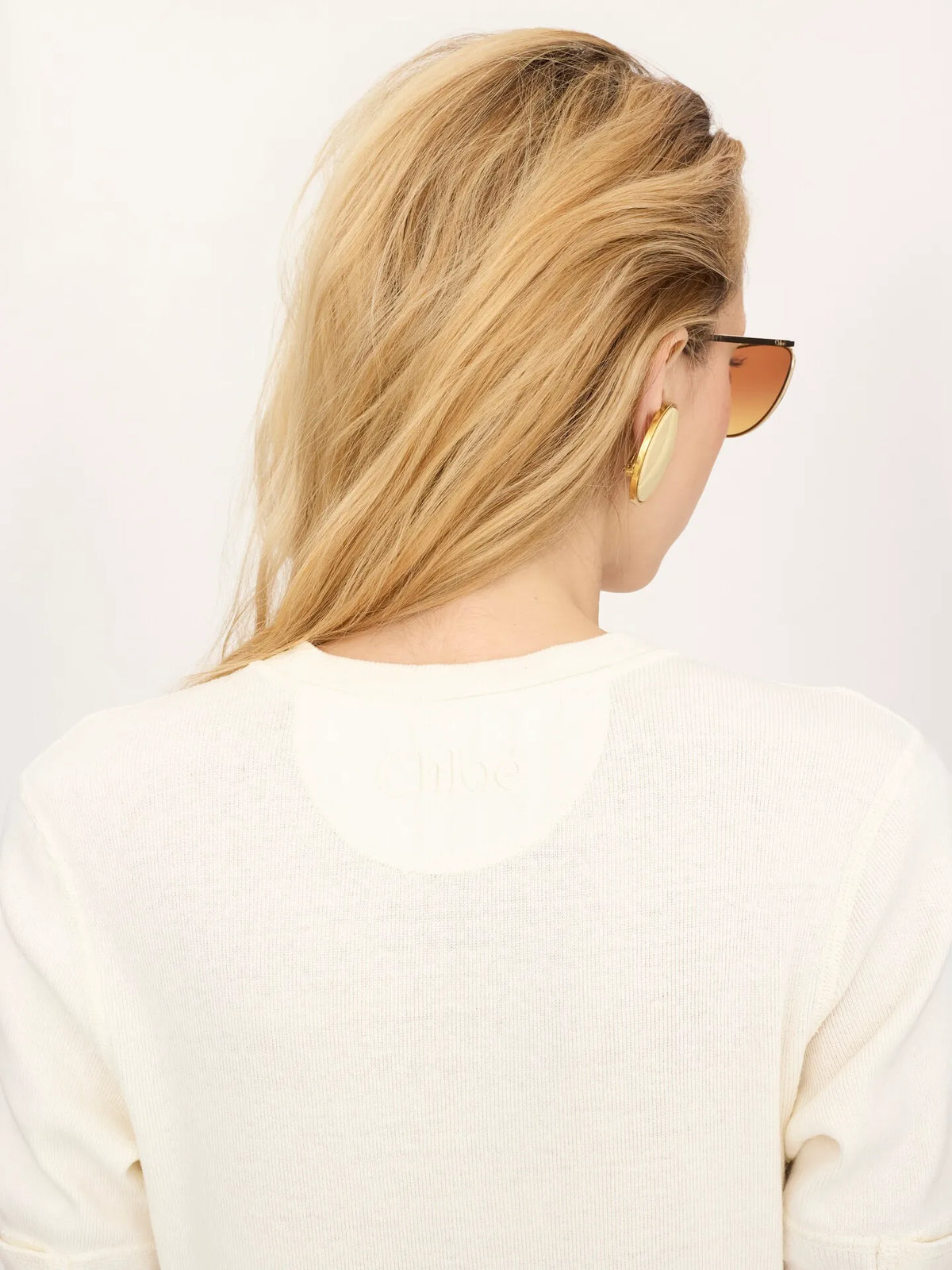 Fitted Henley mini dress in cotton jersey