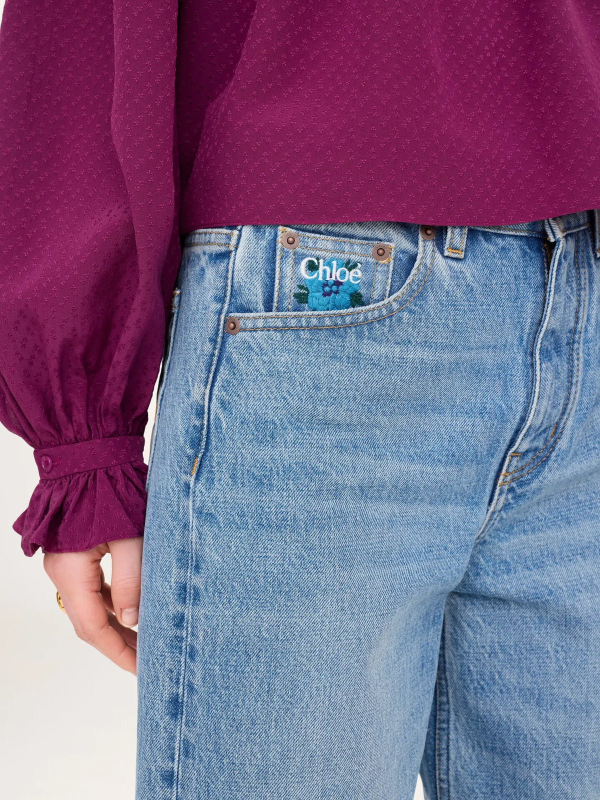 Straight jeans in denim