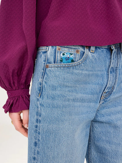 Straight jeans in denim