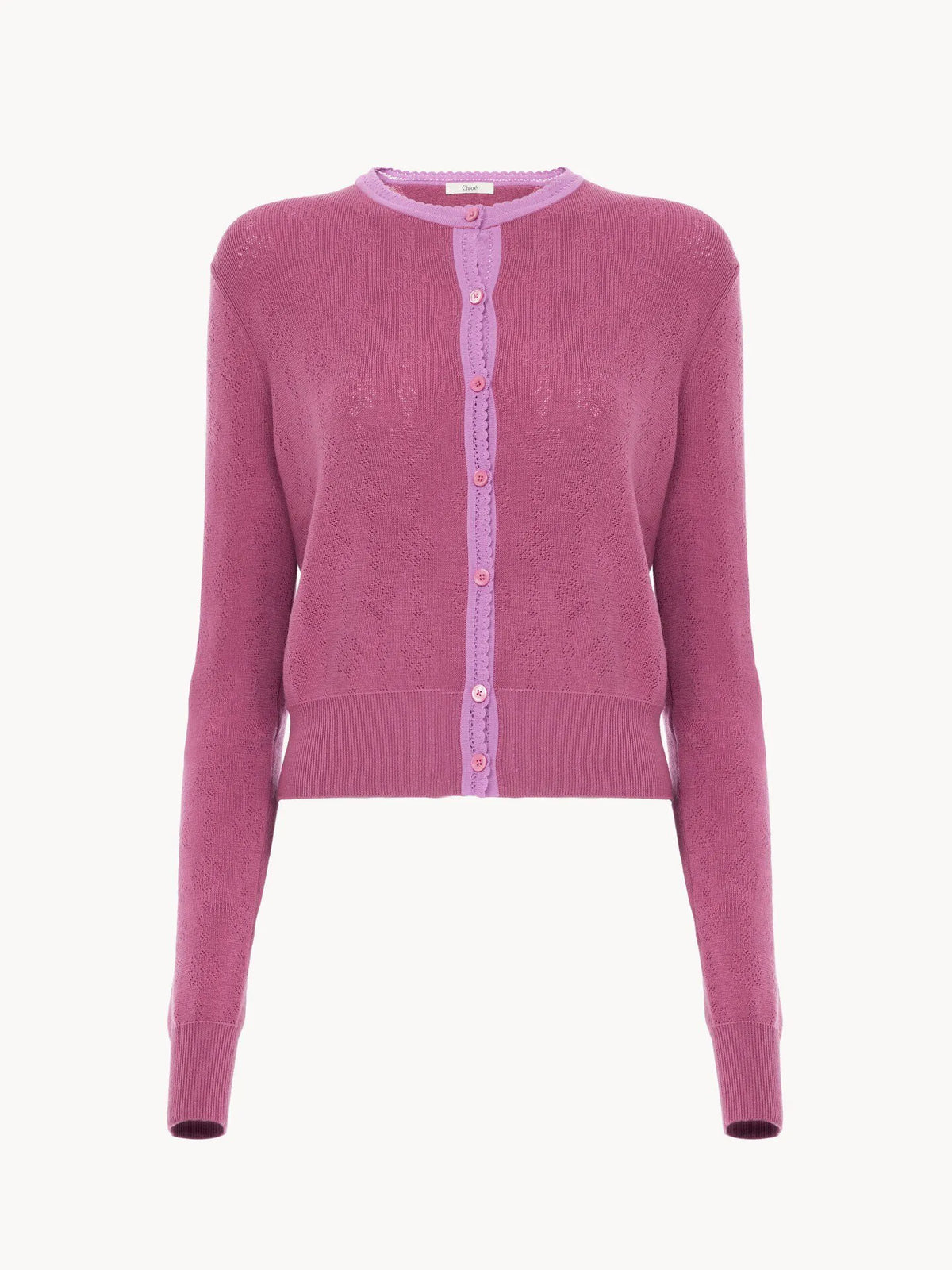 Fitted cardigan in a wool knit