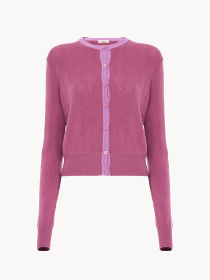 Fitted cardigan in a wool knit