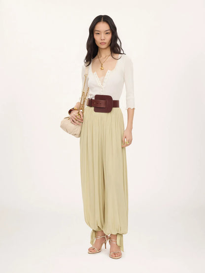 Fitted top in cotton & silk jersey