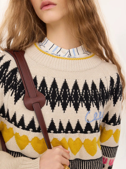 Generous logo sweater in a wool & cashmere knit