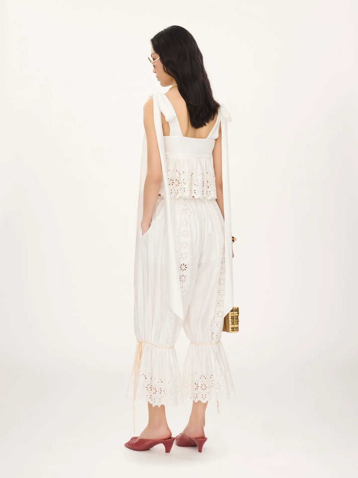Fluid drawstring pants in soft cotton