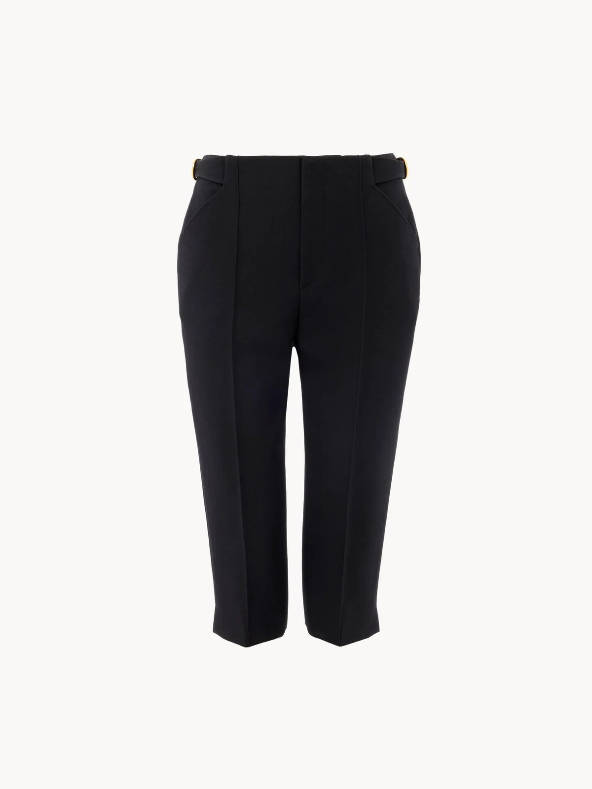 Tailored capri pants in wool crêpe