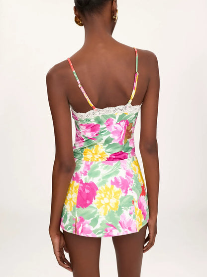 Garden-print bodysuit