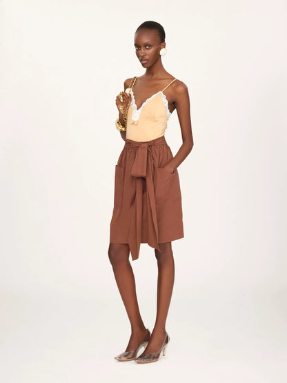 Pencil skirt in cotton poplin