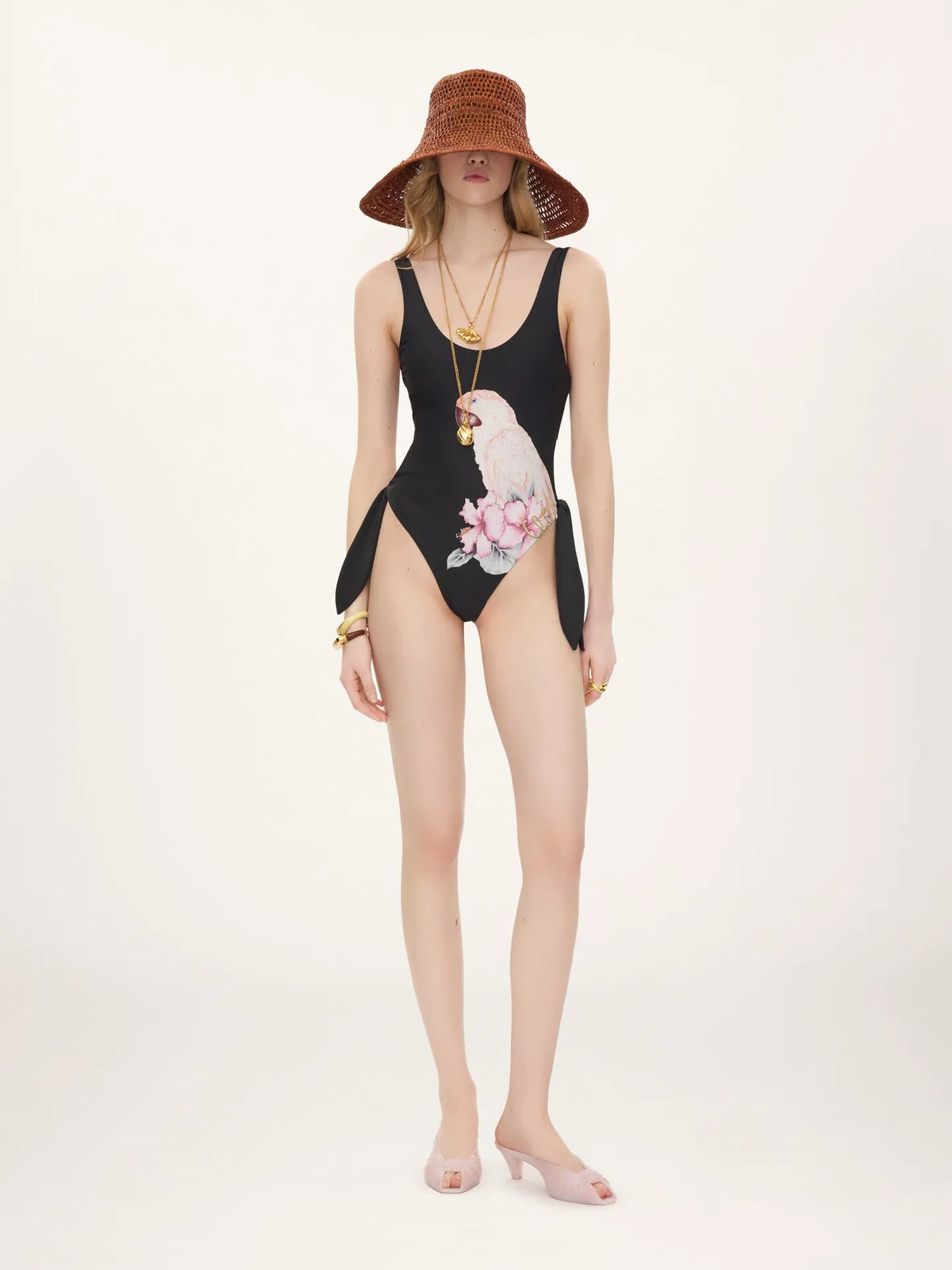 Cut-out one-piece swimsuit