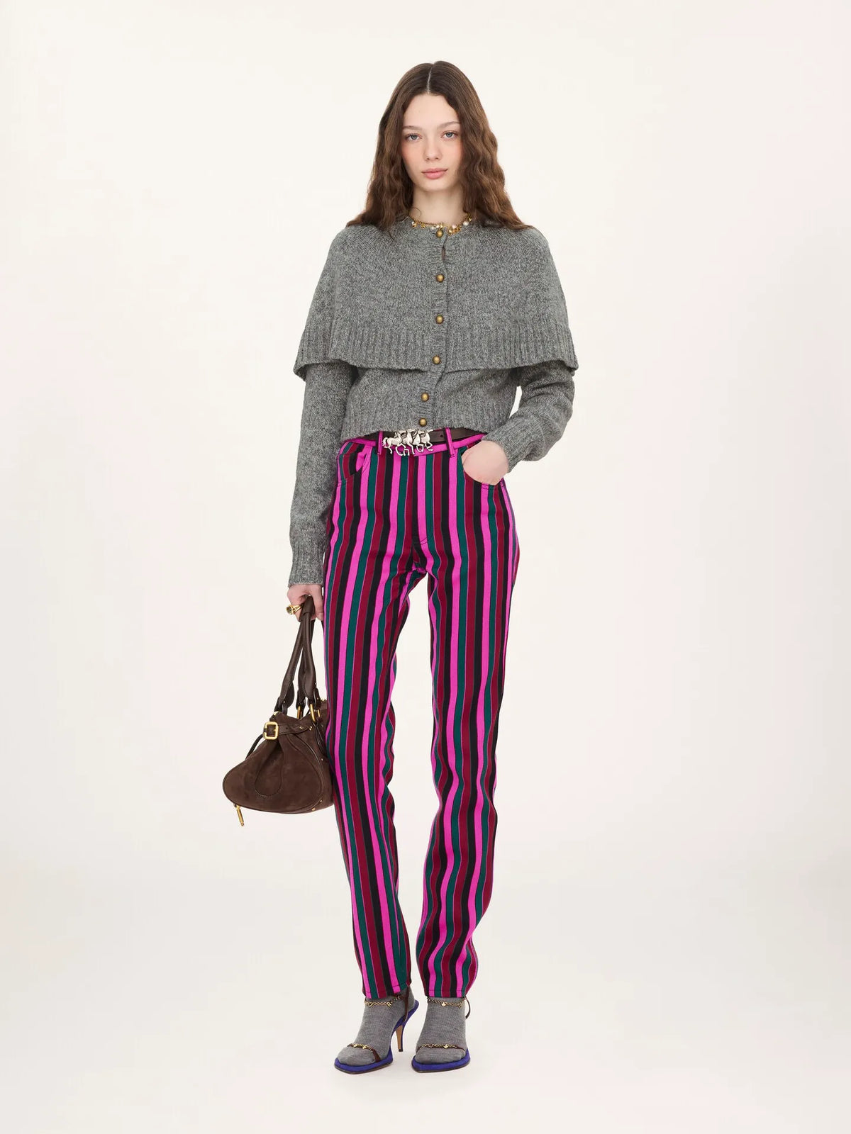 Cape cardigan in a wool & cashmere knit