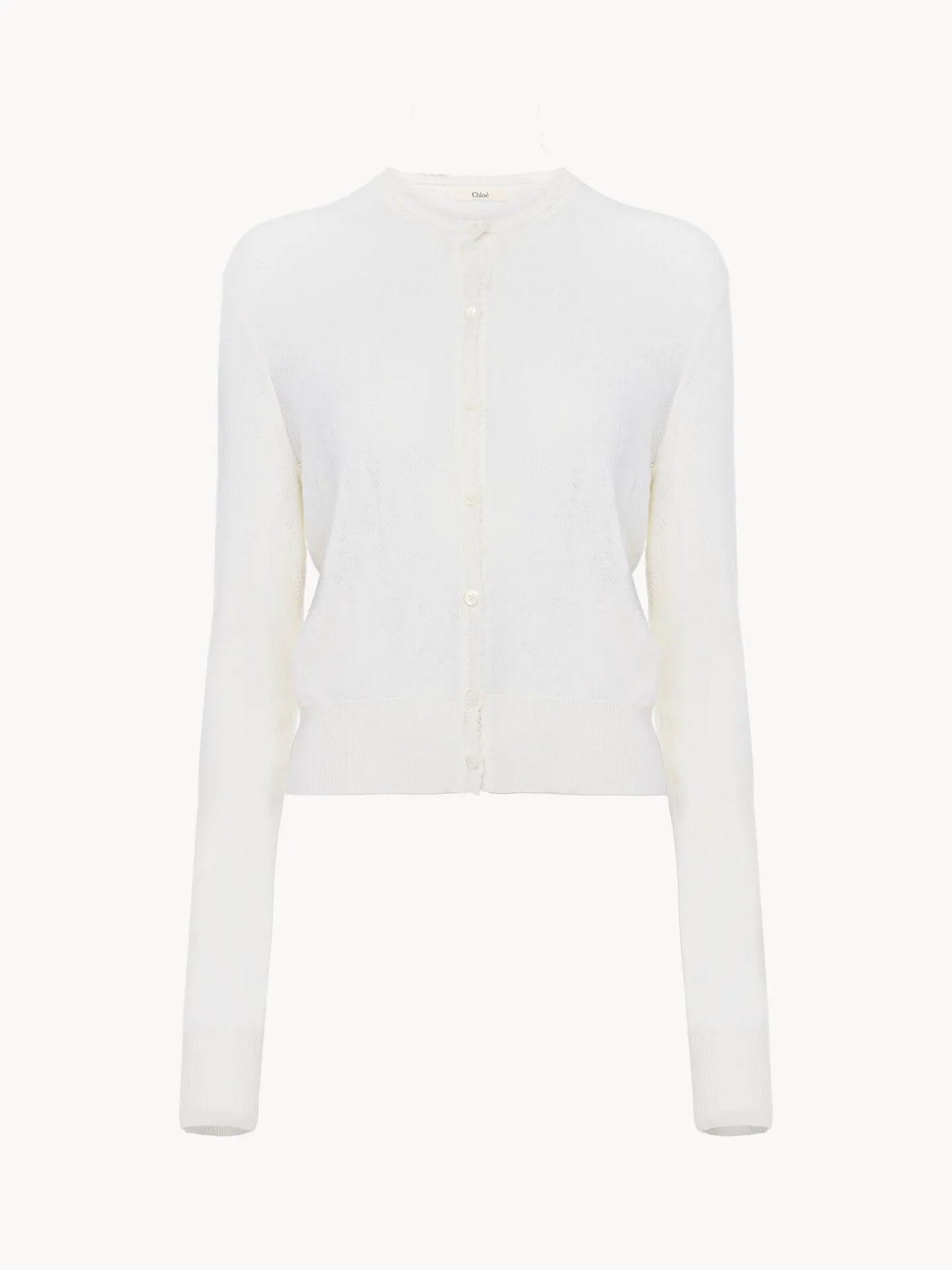 Fitted cardigan in a wool knit