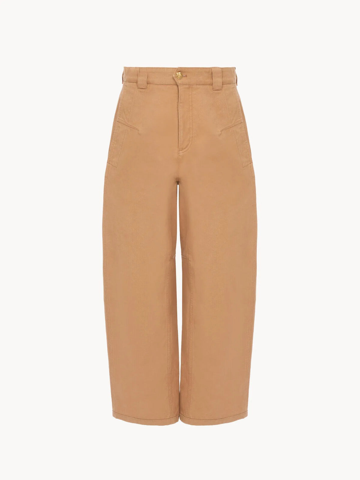 Barrel pants in cotton canvas