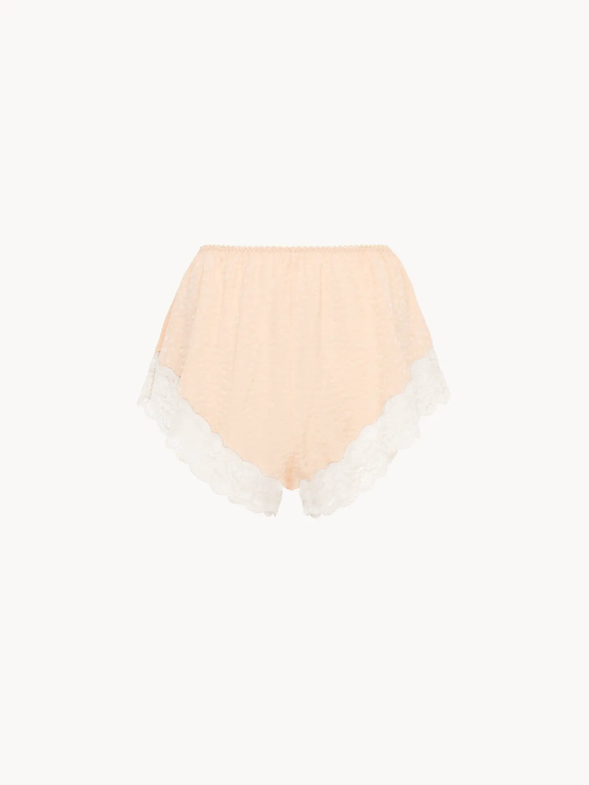 Lingerie shorts in silk jacquard & lace