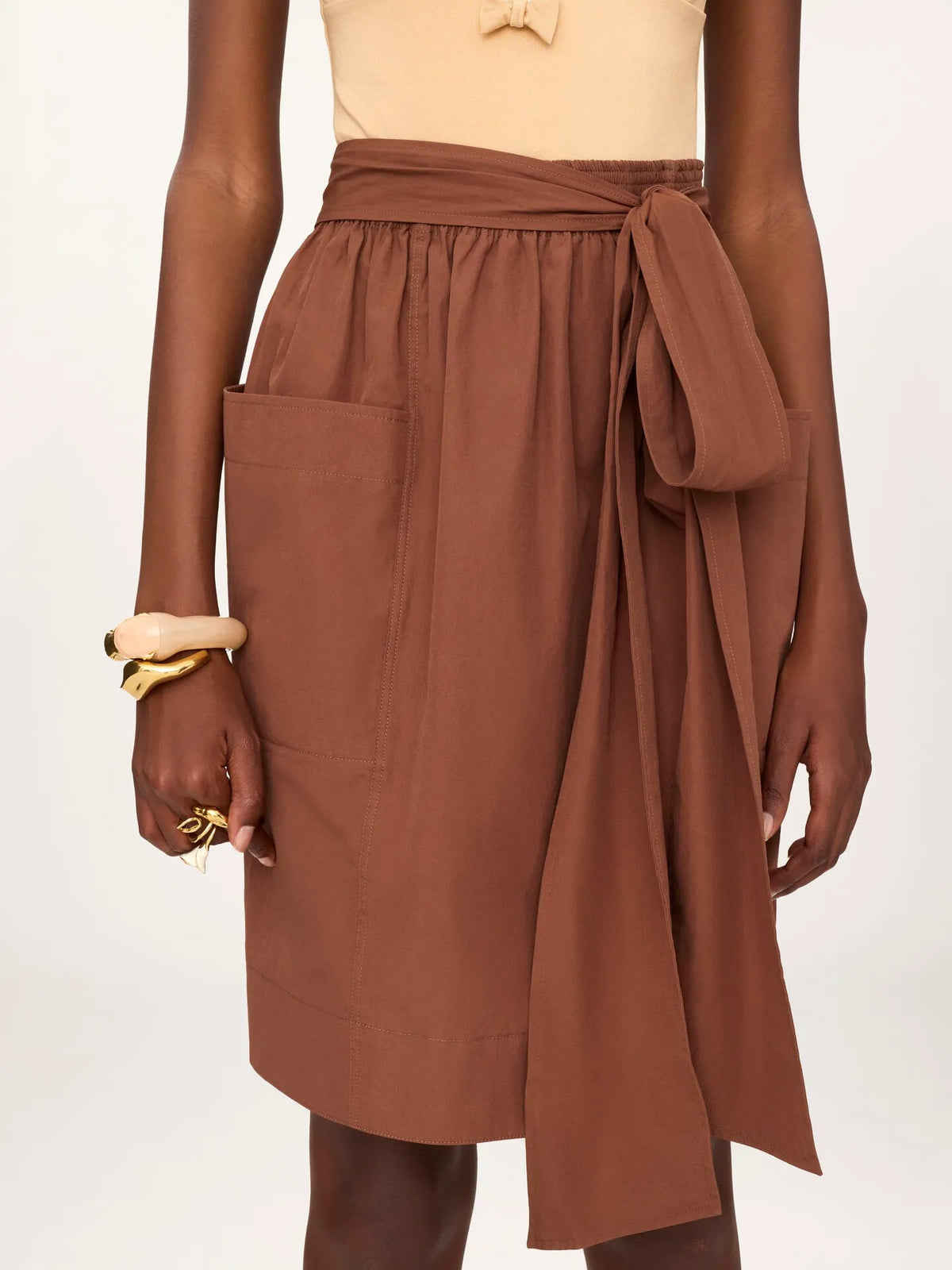 Pencil skirt in cotton poplin
