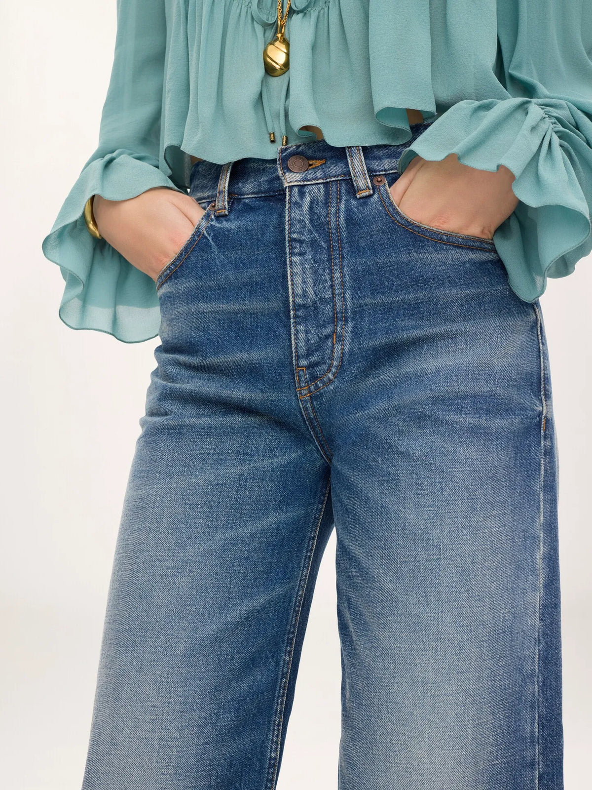 Bootcut jeans in denim