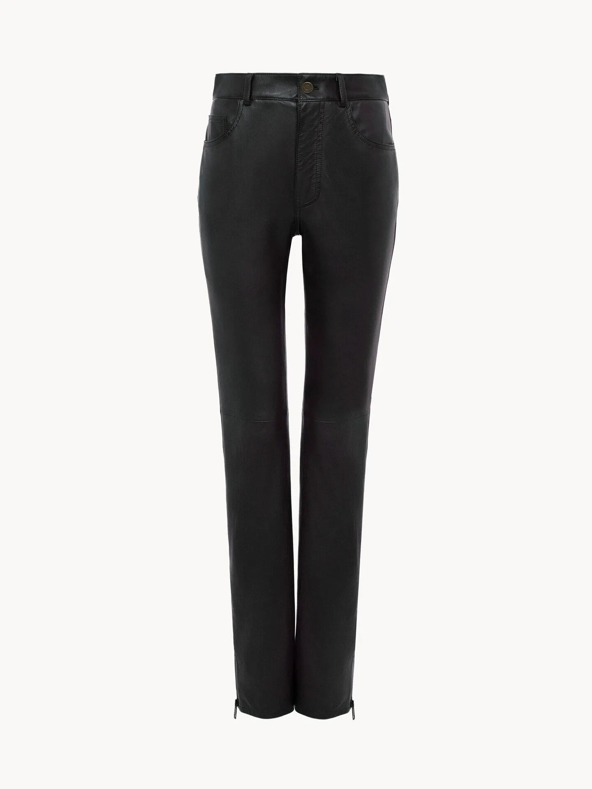Slim pants in leather