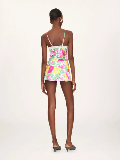 Garden-print bodysuit