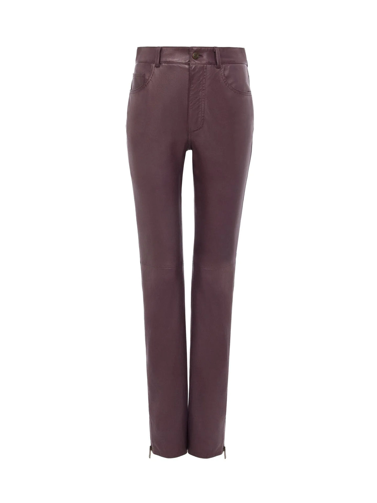 Slim pants in leather