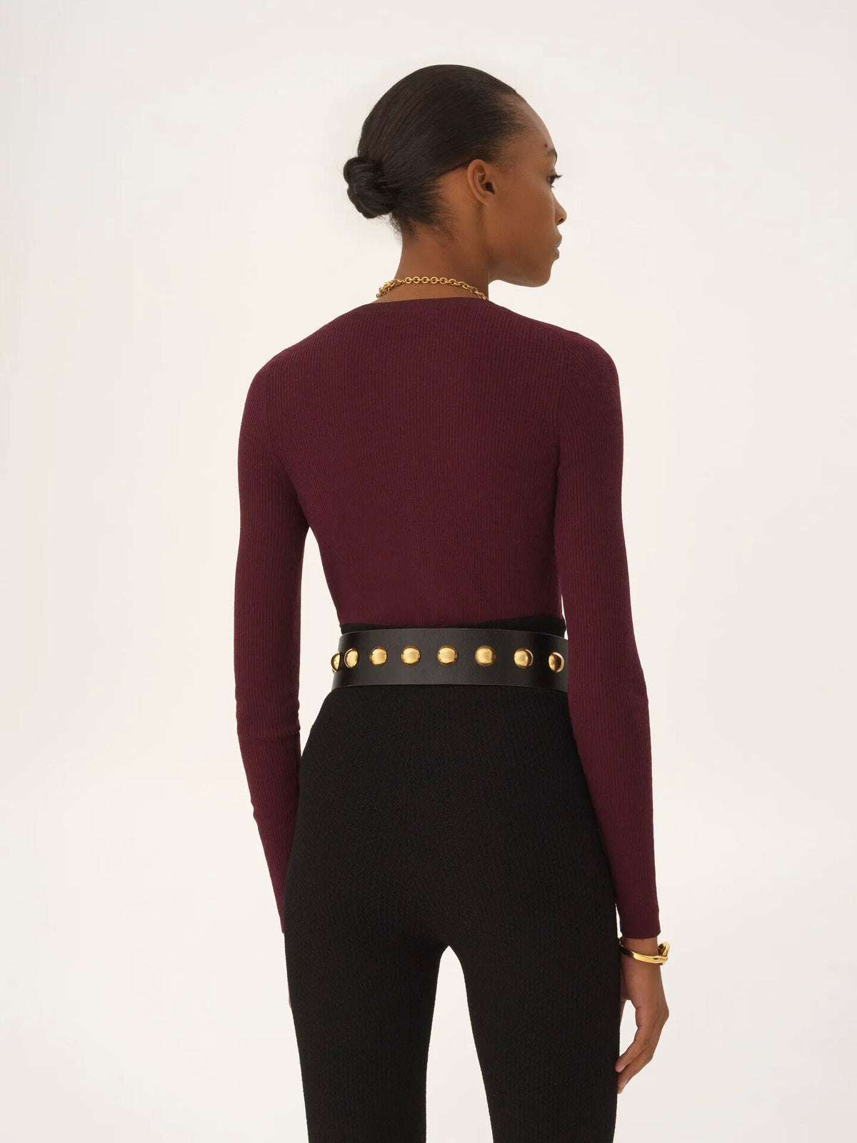 Henley shirt in superfine wool knit
