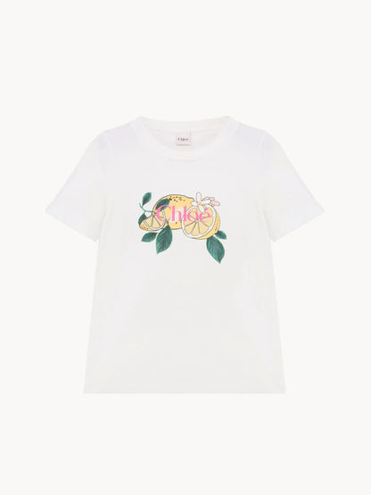 Crew-neck logo T-shirt in cotton jersey