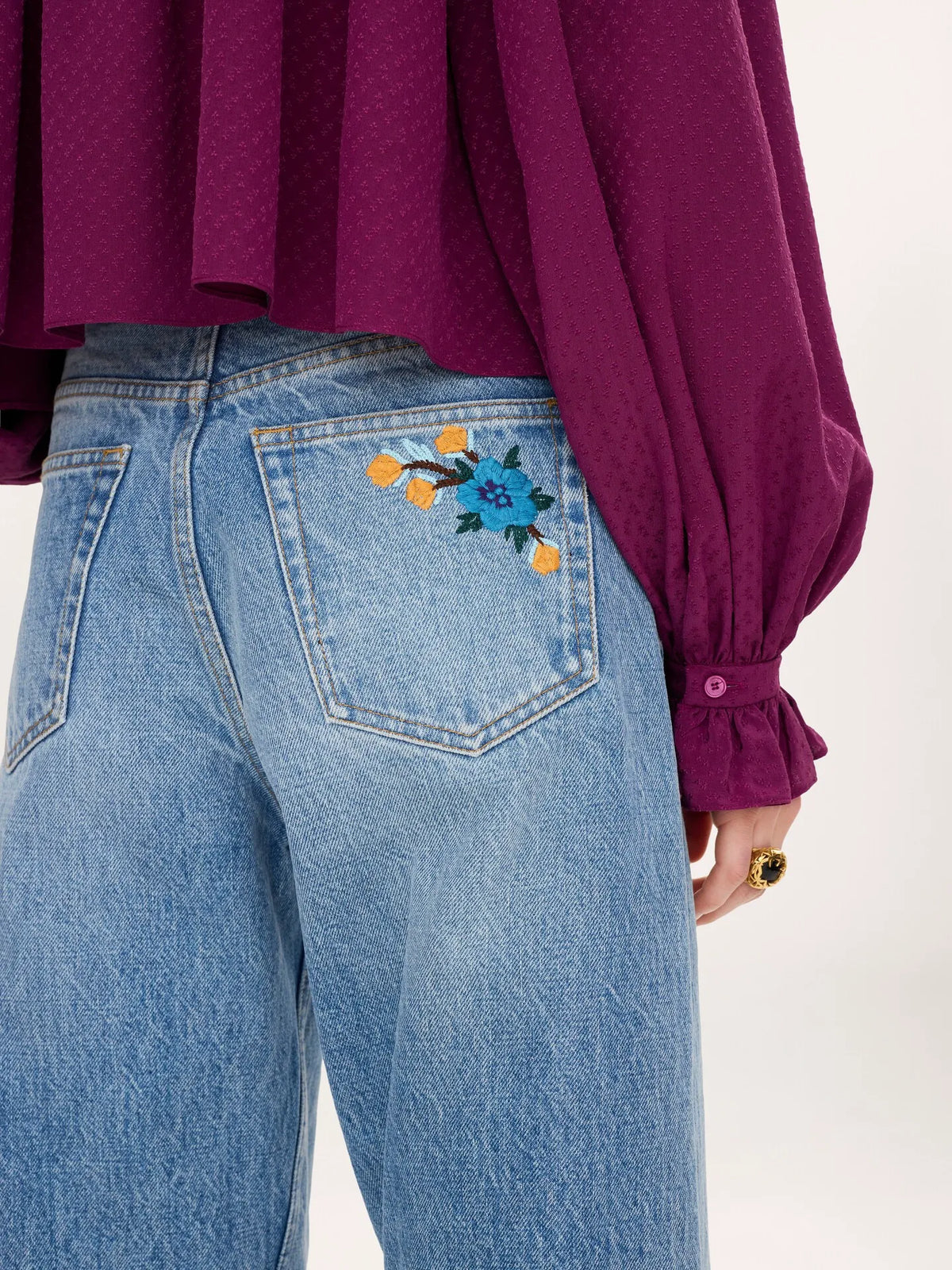 Straight jeans in denim