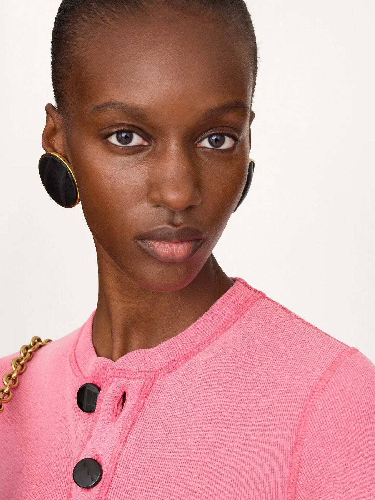 Short-sleeve Henley shirt in cotton jersey
