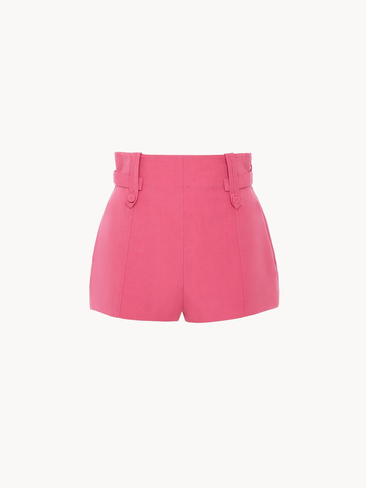 High-rise mini shorts in a linen-cotton mix