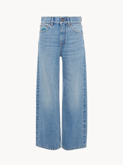 Straight jeans in denim