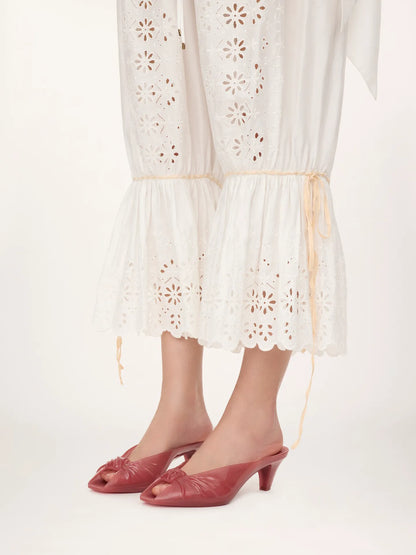 Fluid drawstring pants in soft cotton