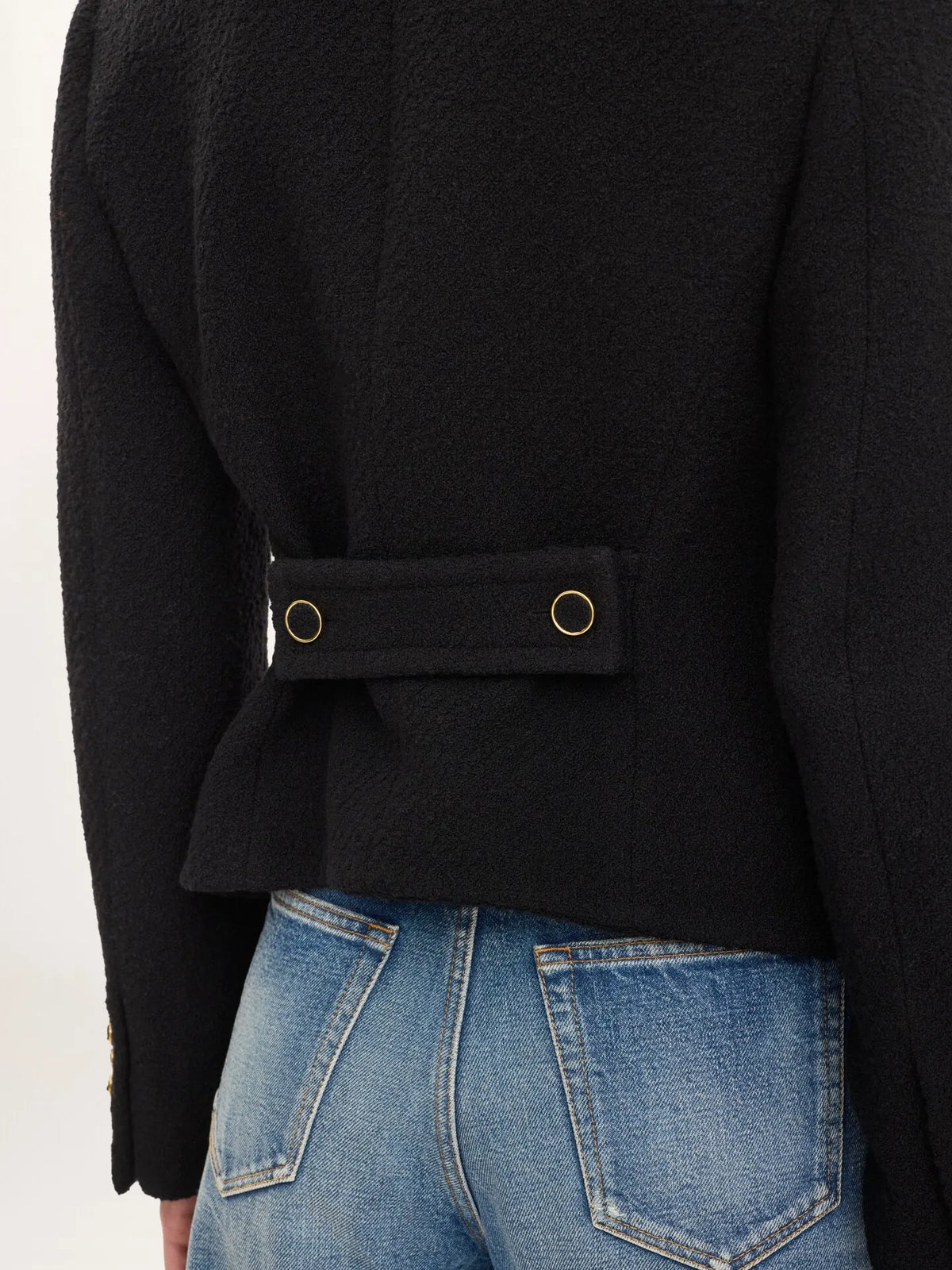 Fitted tailored jacket in wool bouclette