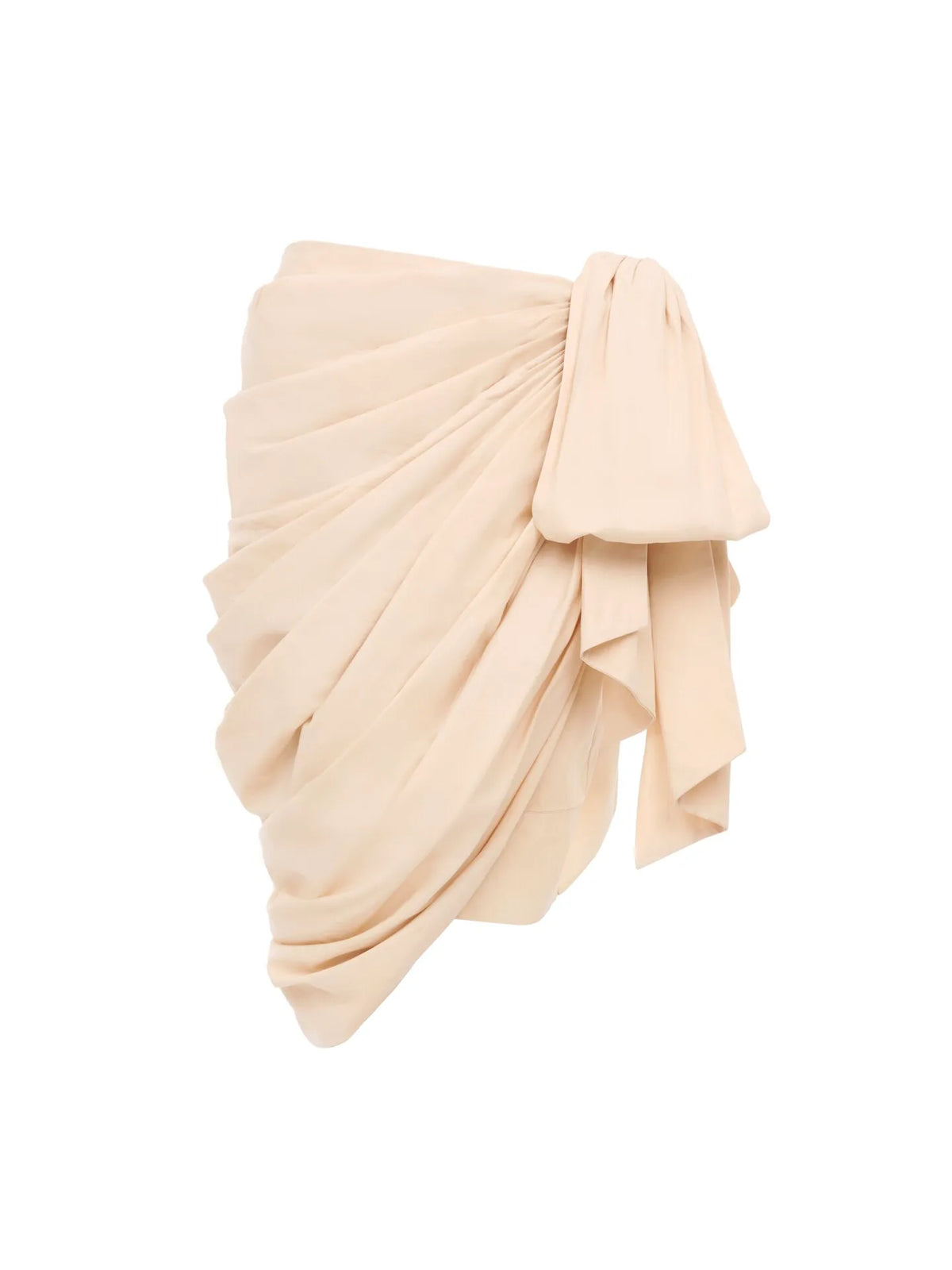 Knee-length wrap skirt in cotton poplin