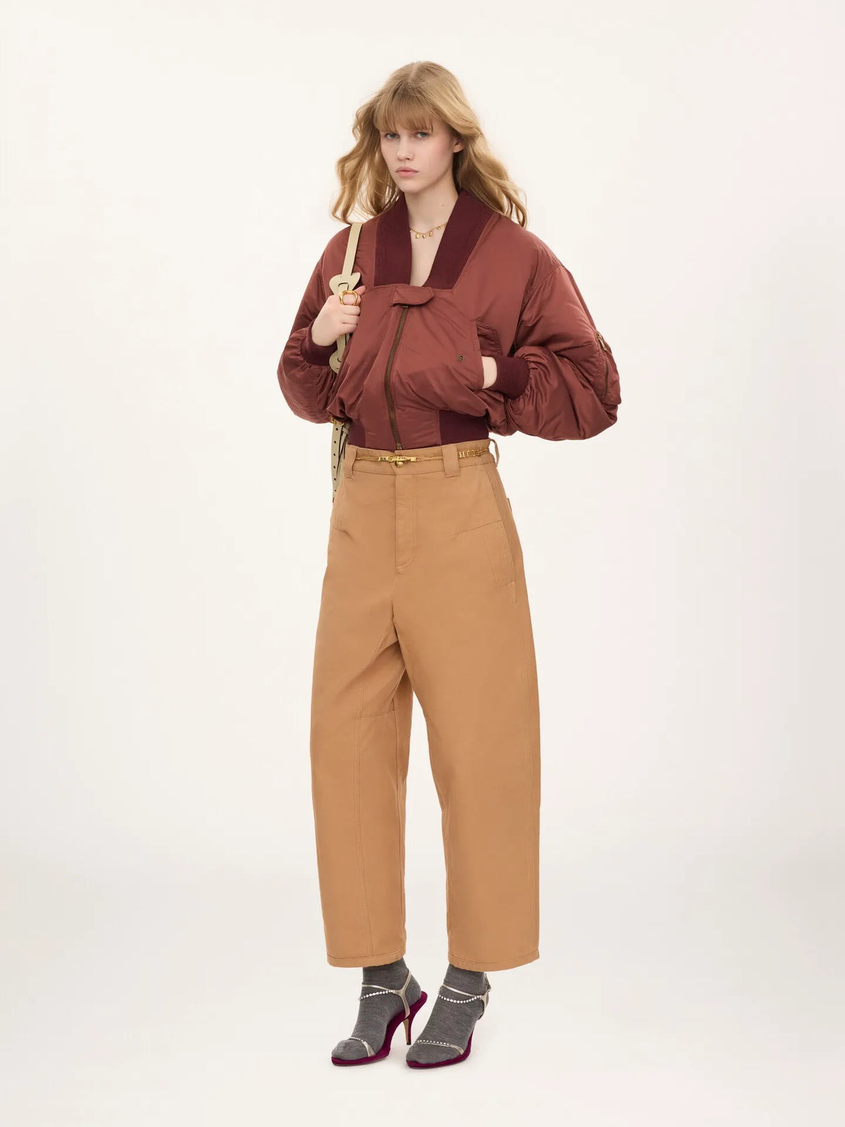 Bomber jacket in nylon