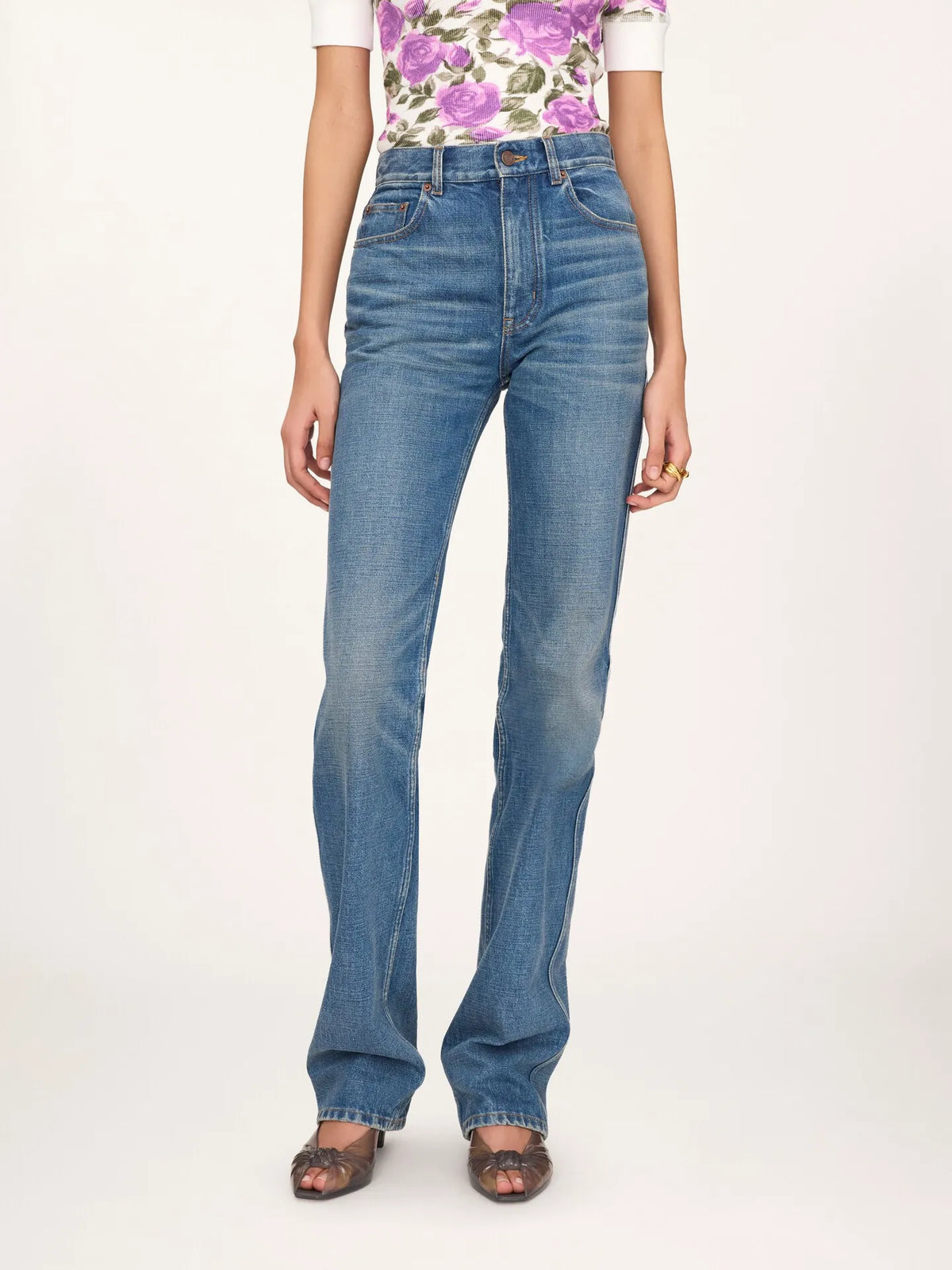 Straight jeans in denim
