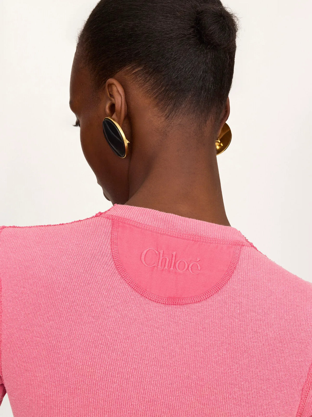 Short-sleeve Henley shirt in cotton jersey