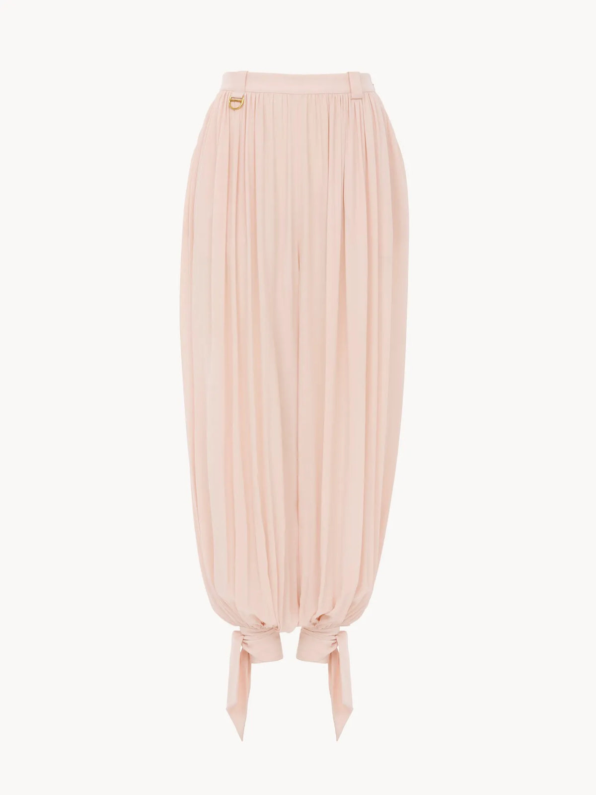 Fluid cropped pants in silk