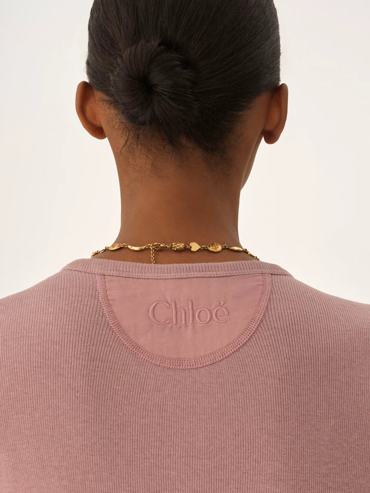 Fitted Henley shirt in cotton jersey