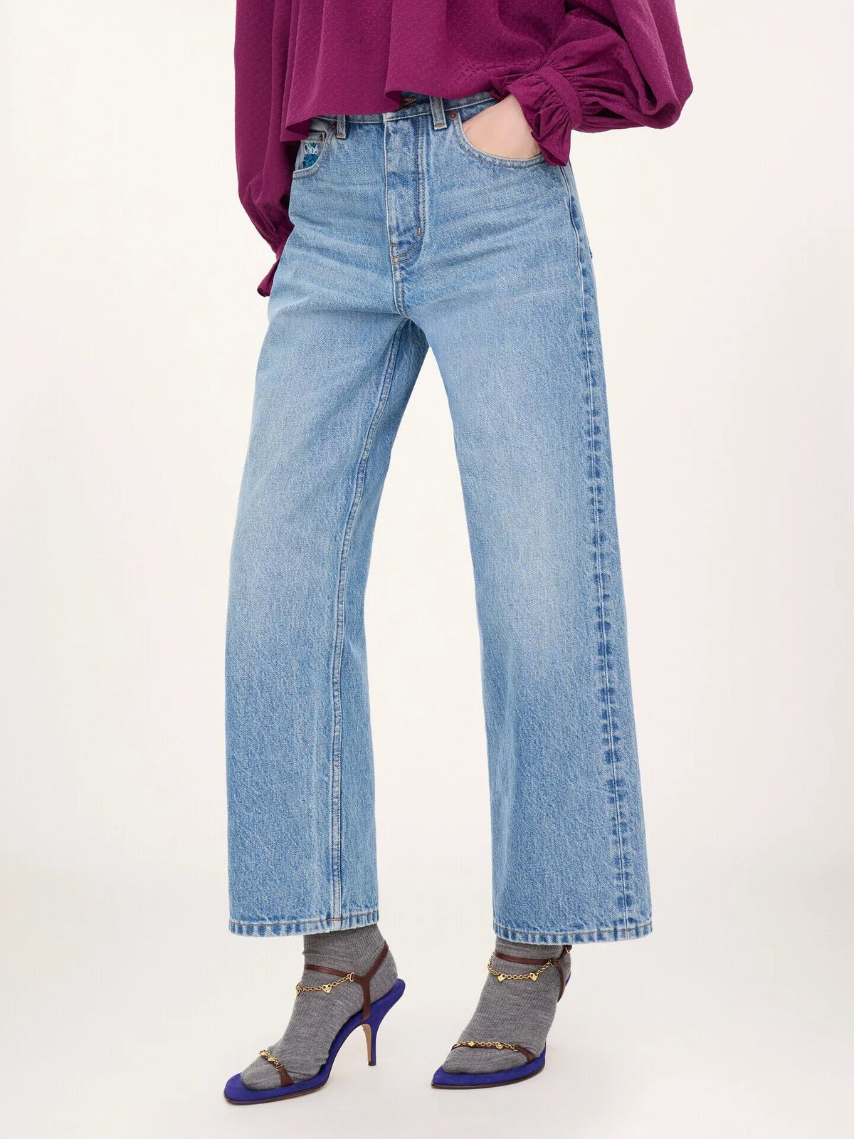 Straight jeans in denim