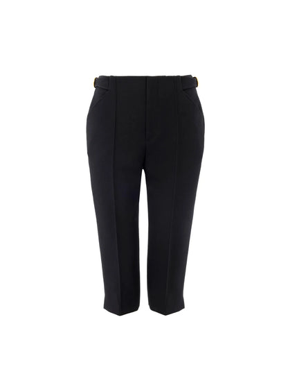 Tailored capri pants in wool crêpe