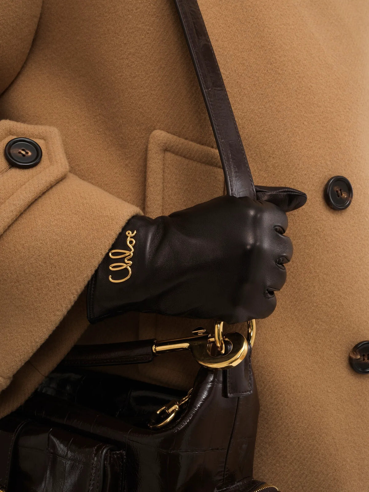 The Chloé Iconic gloves in leather