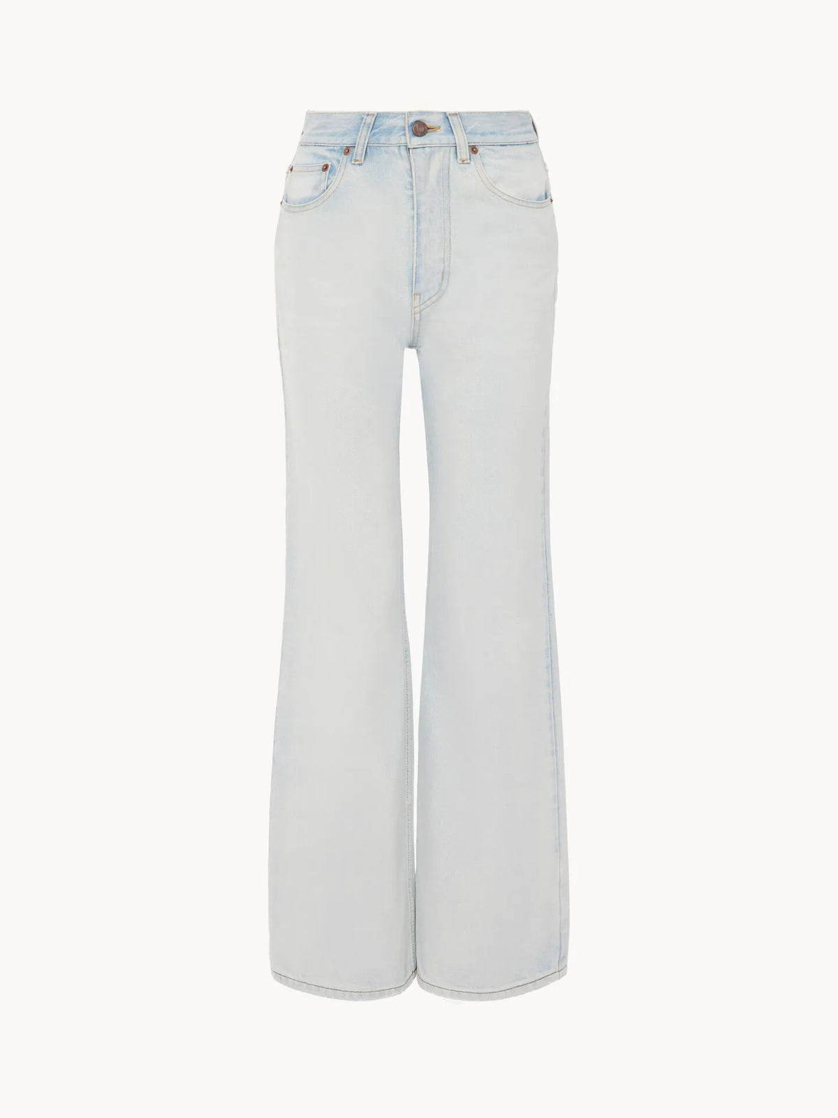 High-rise cropped jeans in denim