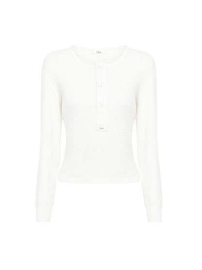 Henley shirt in cotton jersey
