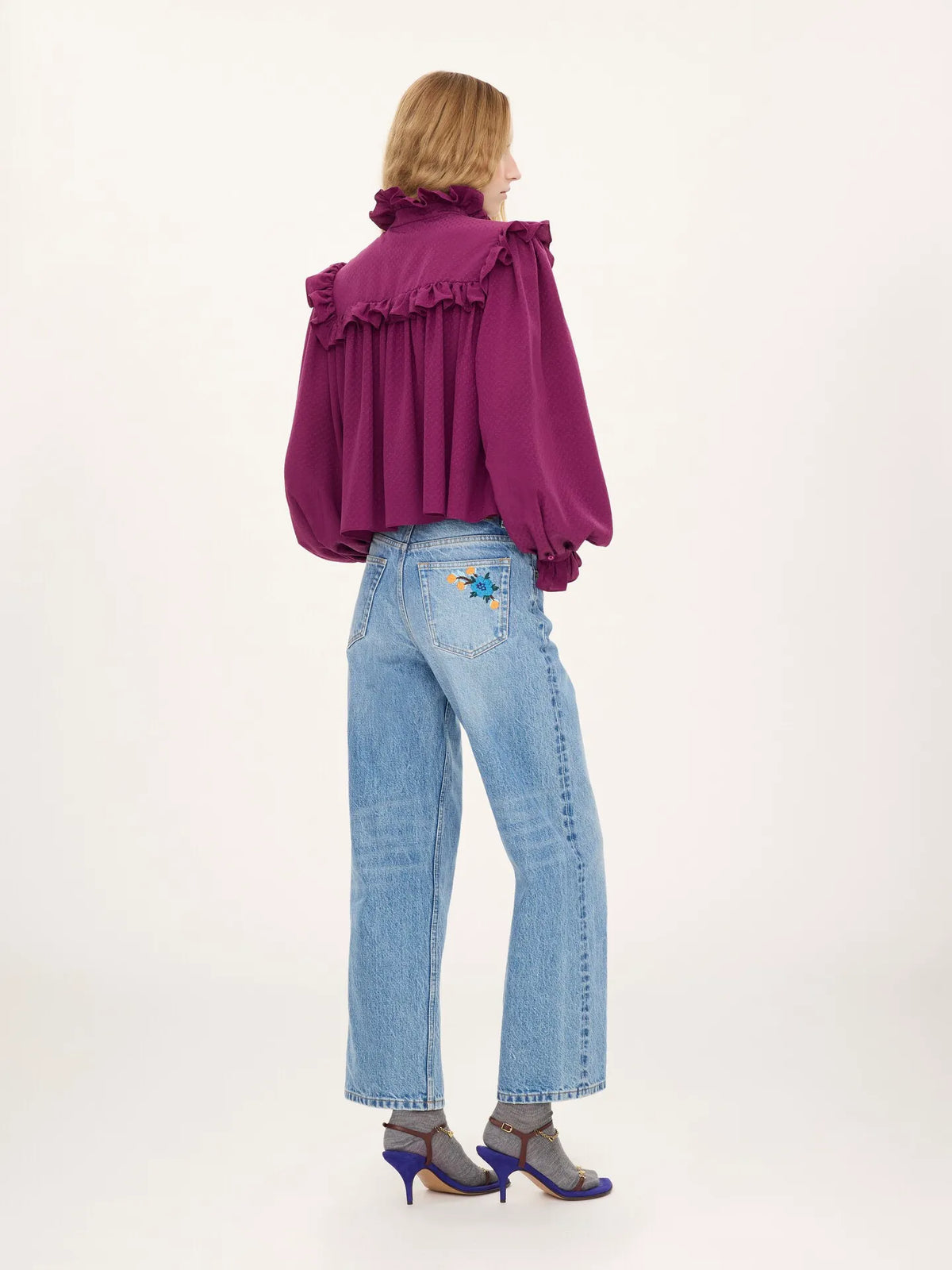 Straight jeans in denim