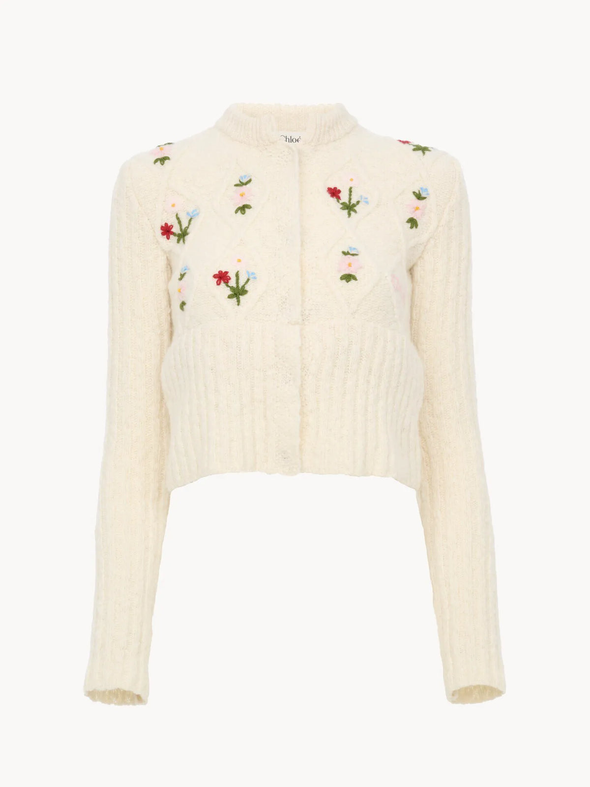 Fitted cardigan in a wool knit