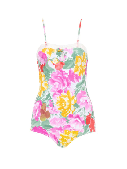 Garden-print bodysuit