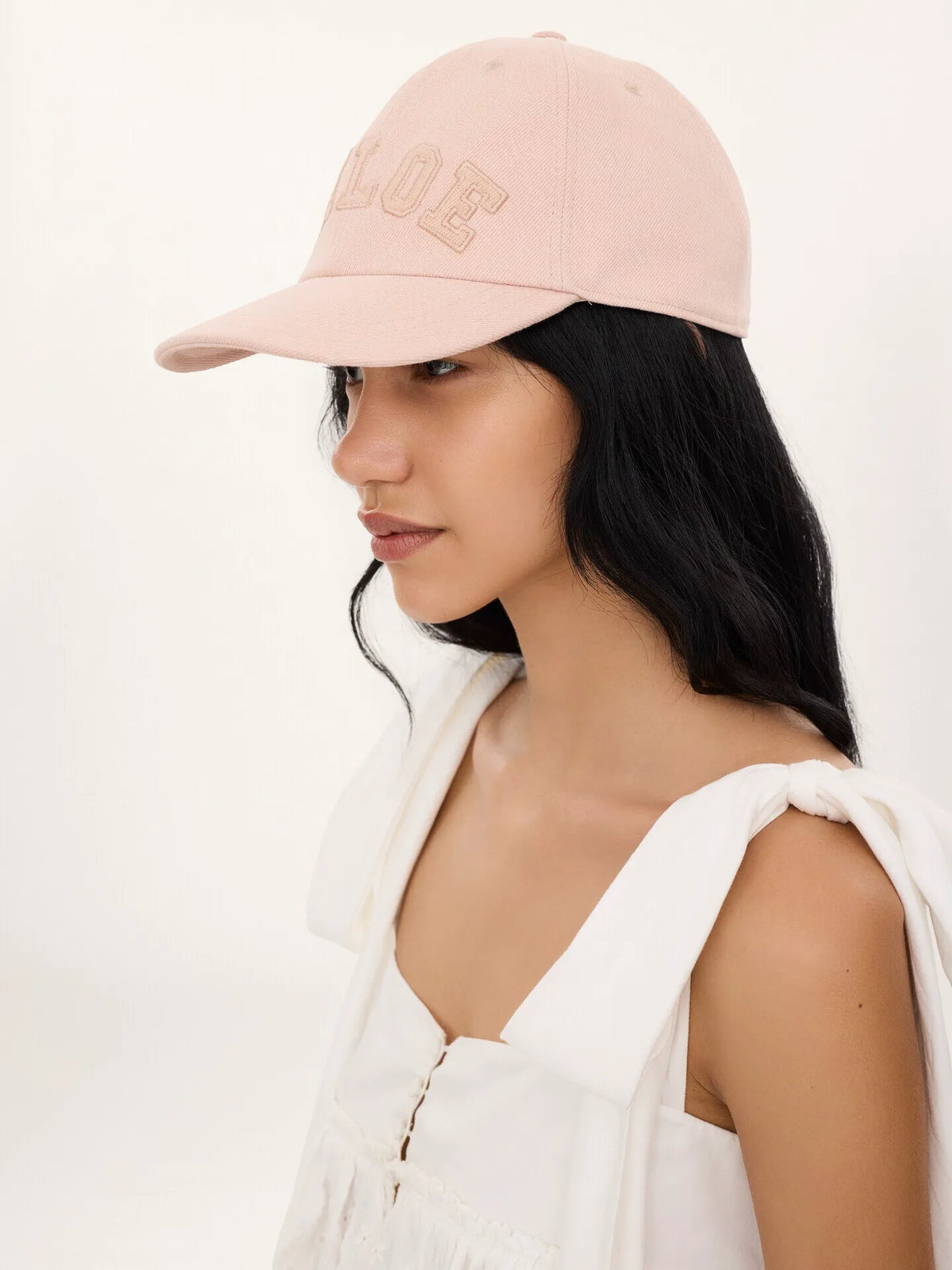 The Chloé Signature cap in denim