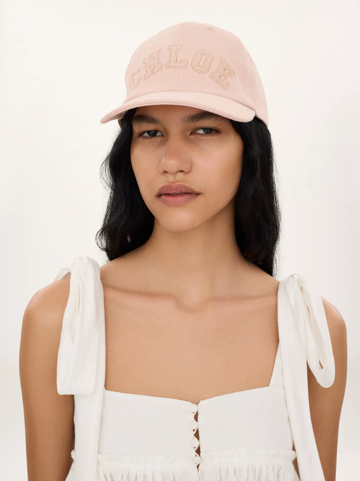 The Chloé Signature cap in denim
