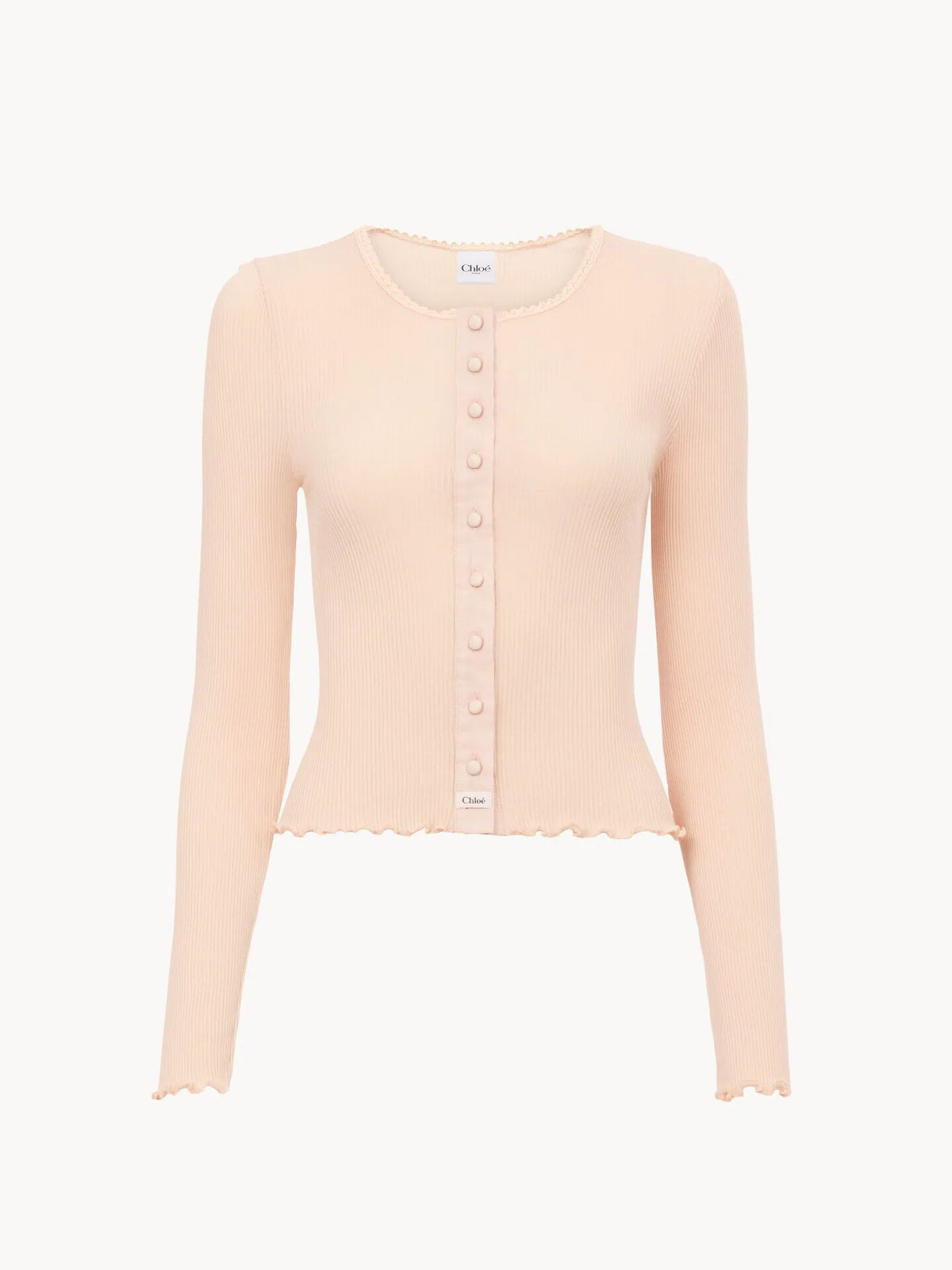 Fitted cardigan in cotton