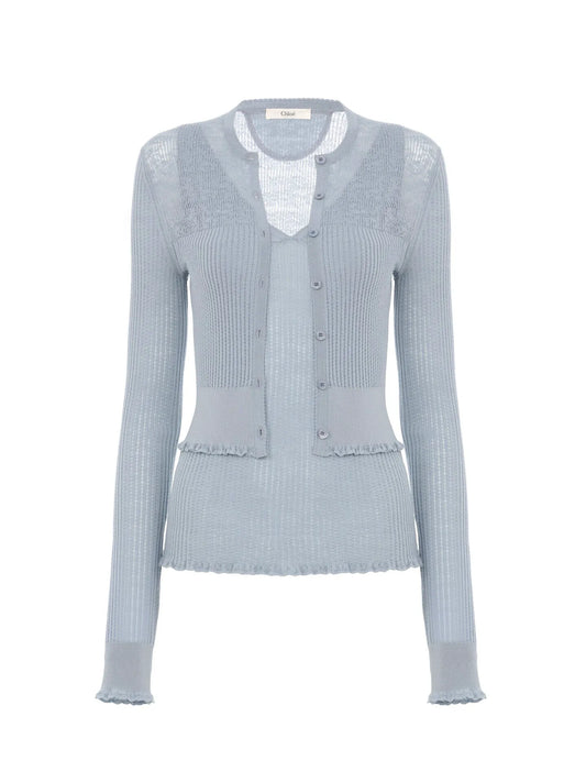 Twin set in a superfine wool knit