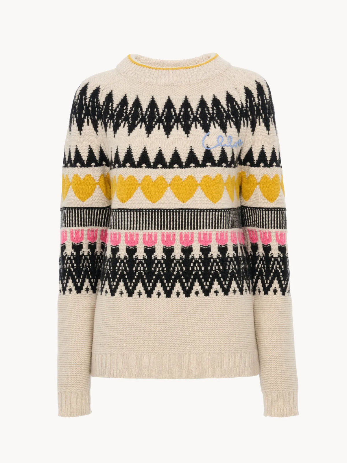 Generous logo sweater in a wool & cashmere knit