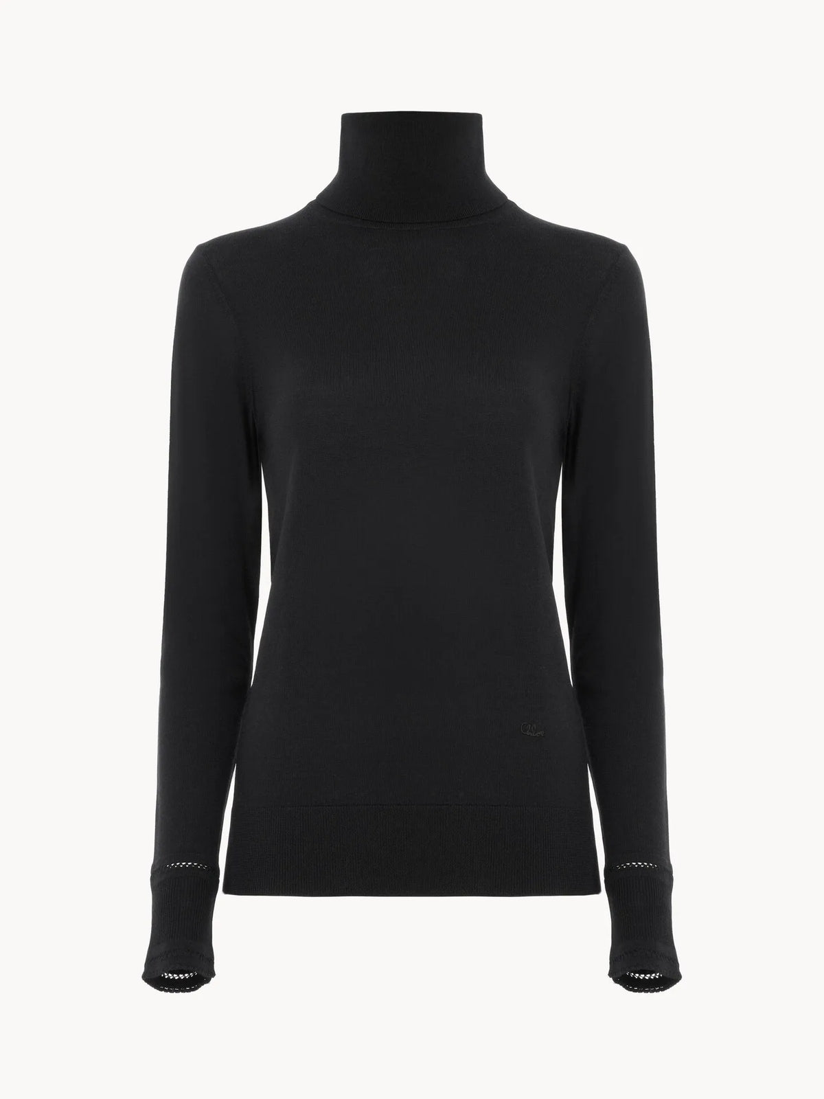 Fitted turtleneck in a wool knit